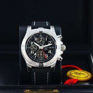 Breitling Avenger Chronograph GMT 45mm, Black Dial - Stainless Steel on Strap